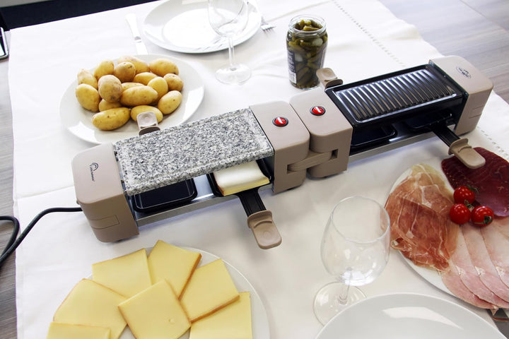 LITTLE BALANCE 8691 Wing & Cheese Meuuuh...!, Raclette für Backstein, anpassbar, 360 ° drehbar, 4 Pe