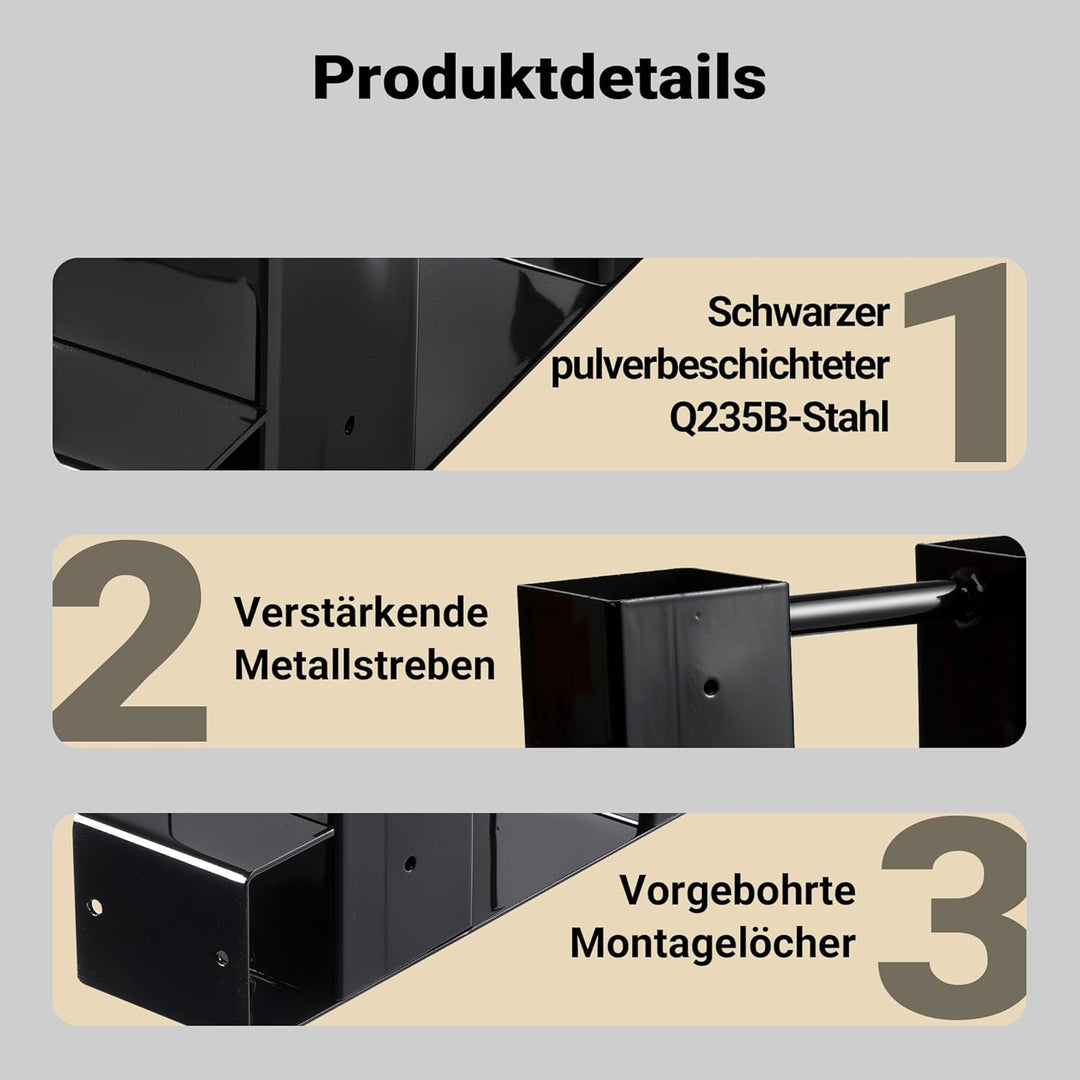 Wiltec Holzstapelhilfe für Kaminholz im 2er Set, Brennholz Stapelhilfe Gestell für Holz