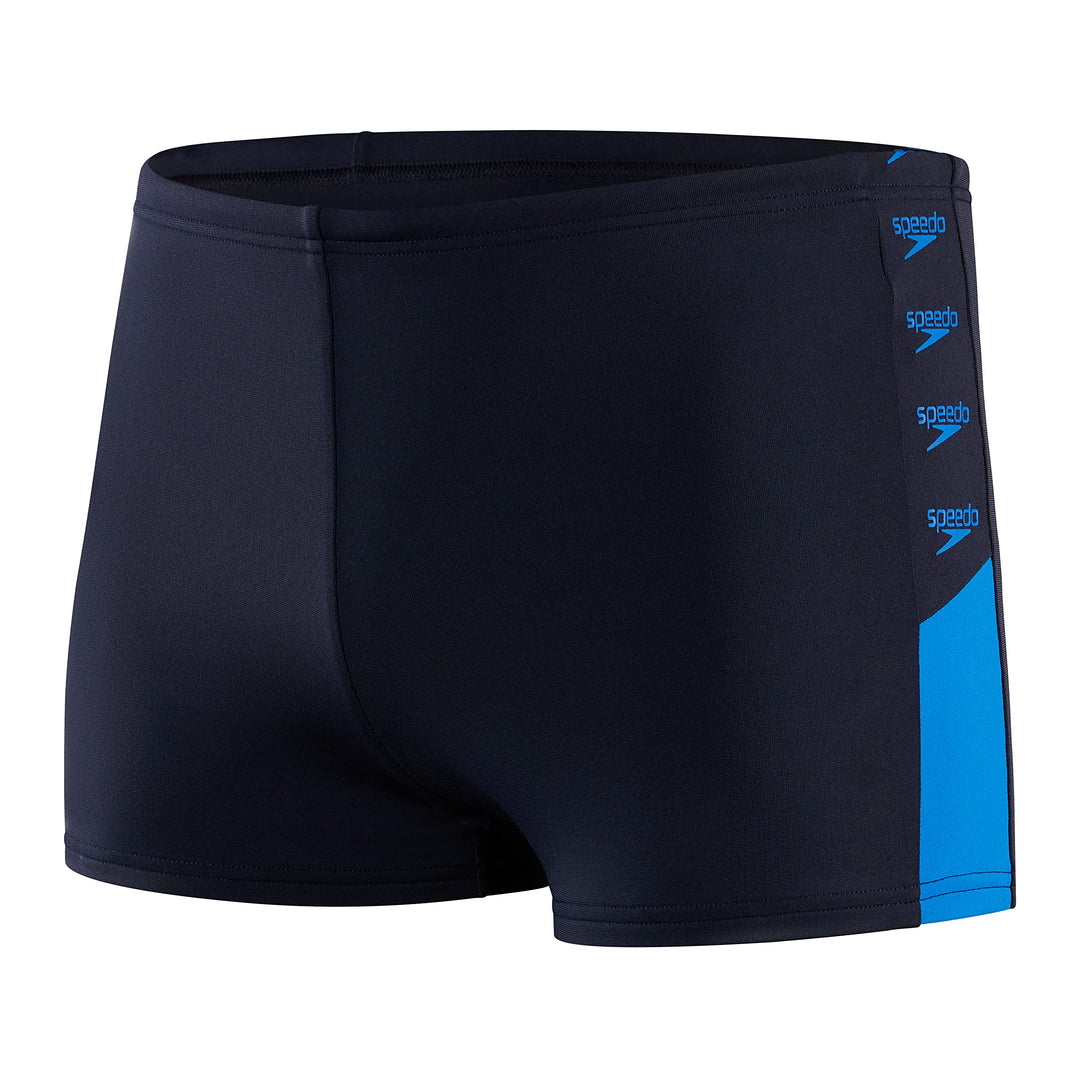 Speedo Herren Boom Logo Splice Aquashort (1er Pack), Marineblau/Blau