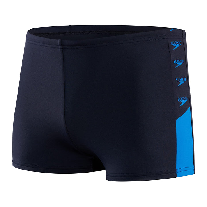 Speedo Herren Boom Logo Splice Aquashort (1er Pack), Marineblau/Blau