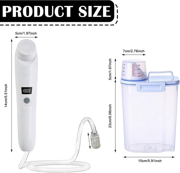 Portable Bidet Po Dusche, Elektrisches Bidet ReiseBidet Handbrause mit 2.5L Wassertank, Peri Bottle