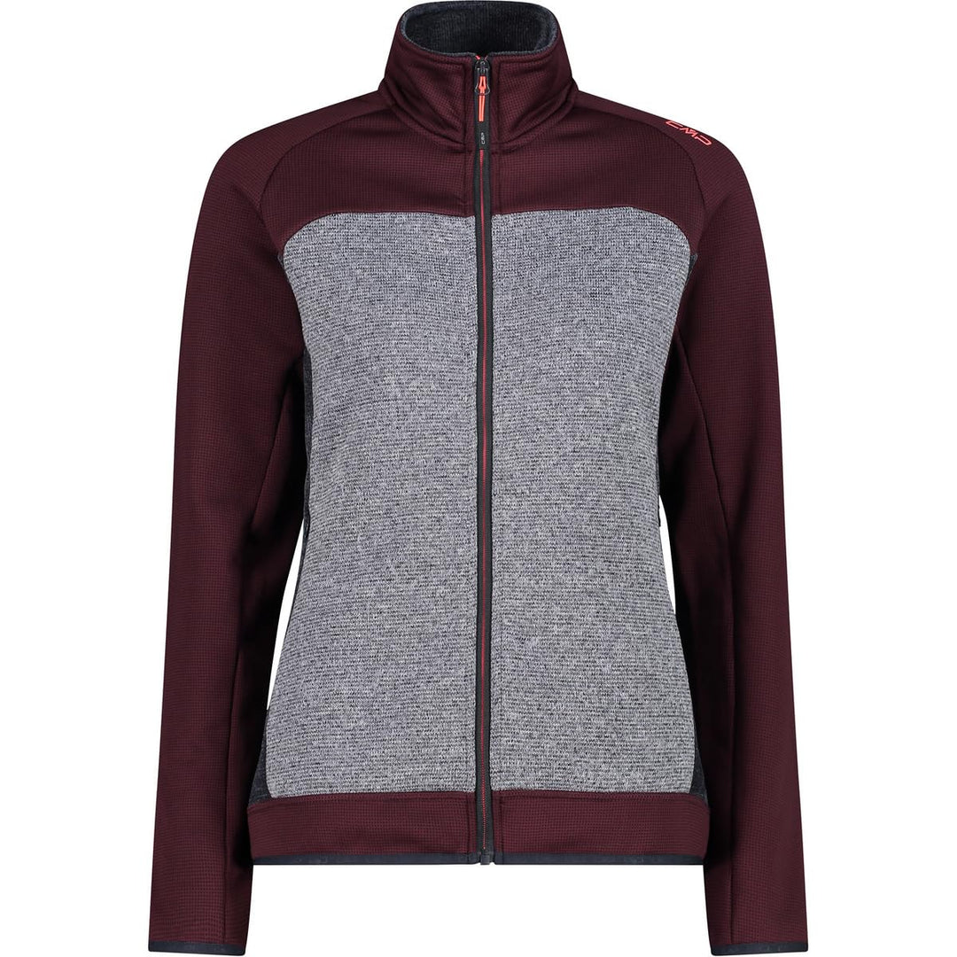 CMP Damen Jacke Fleecejacke Fleecepullover 36 Burgundy - Antracite, 36 Burgundy - Antracite