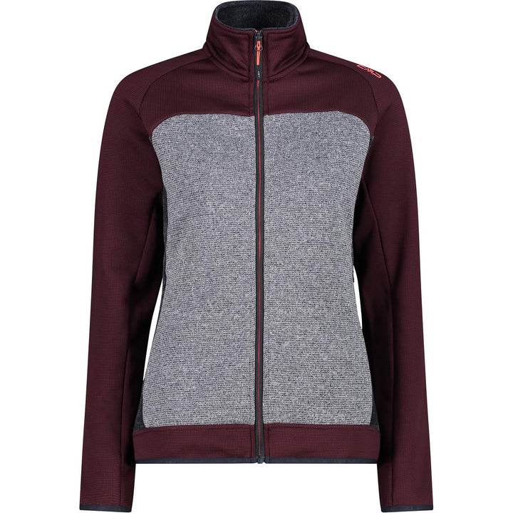 CMP Damen Jacke Fleecejacke Fleecepullover 36 Burgundy - Antracite, 36 Burgundy - Antracite
