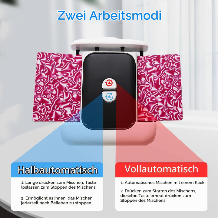 Kartenmischmaschine Elektrische, Automatische Kartenmischer, Mischmaschine für 1-2 Decks, Karten Mis