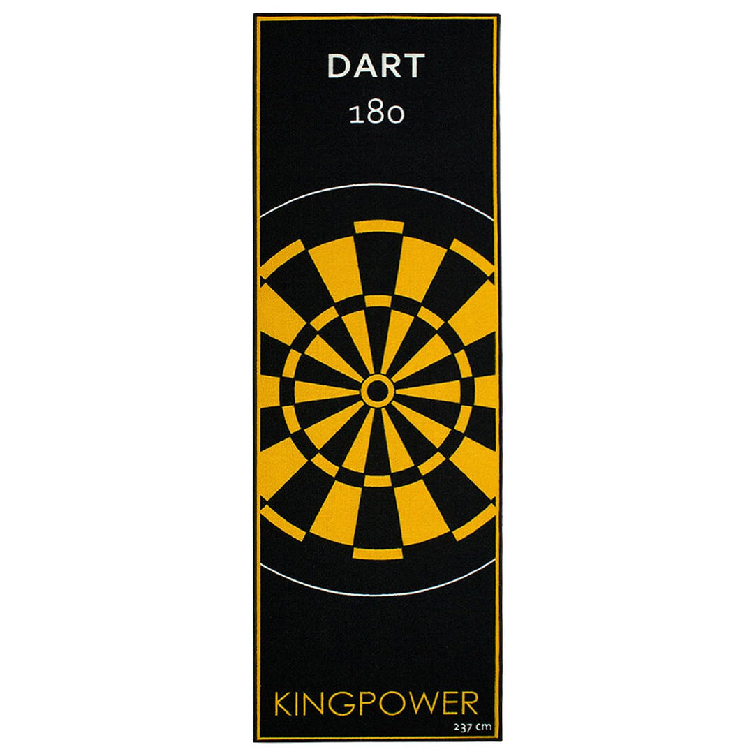 Kingpower Dartteppich mit Abwurflinie, Dart Zubehör mit Motiv, Dartmatte mit Oche, pflegeleichter Te