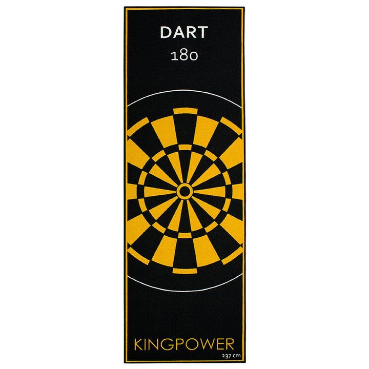 Kingpower Dartteppich mit Abwurflinie, Dart Zubehör mit Motiv, Dartmatte mit Oche, pflegeleichter Te