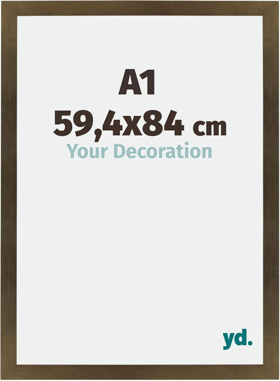 yd. Your Decoration - Bilderrahmen DIN A1 59,4x84 cm - Bilderrahmen aus MDF mit Acrylglas - Antirefl