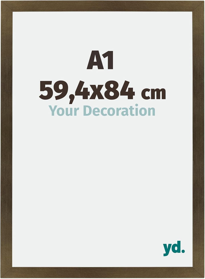 yd. Your Decoration - Bilderrahmen DIN A1 59,4x84 cm - Bilderrahmen aus MDF mit Acrylglas - Antirefl