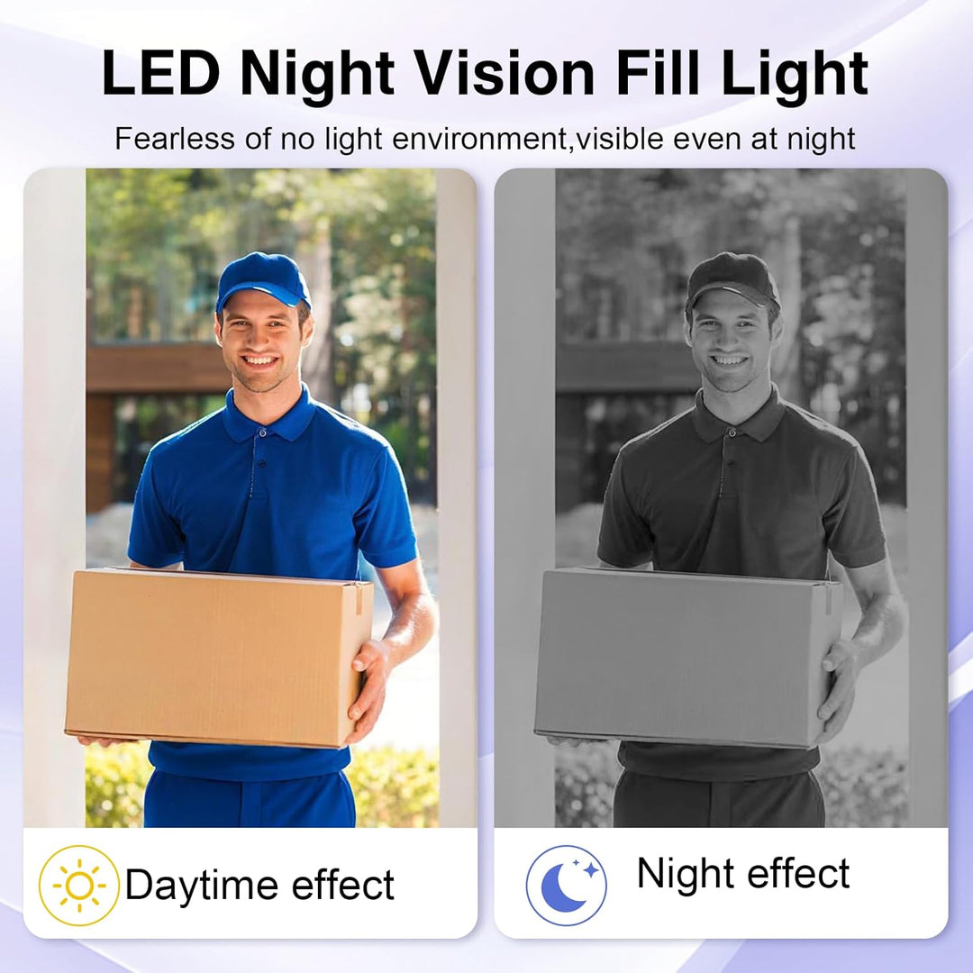 Kabellose Türklingel mit Kamera1080P Video,Kabellose Video Türklingel Kamera mit 4,3Zoll Bildschirm,