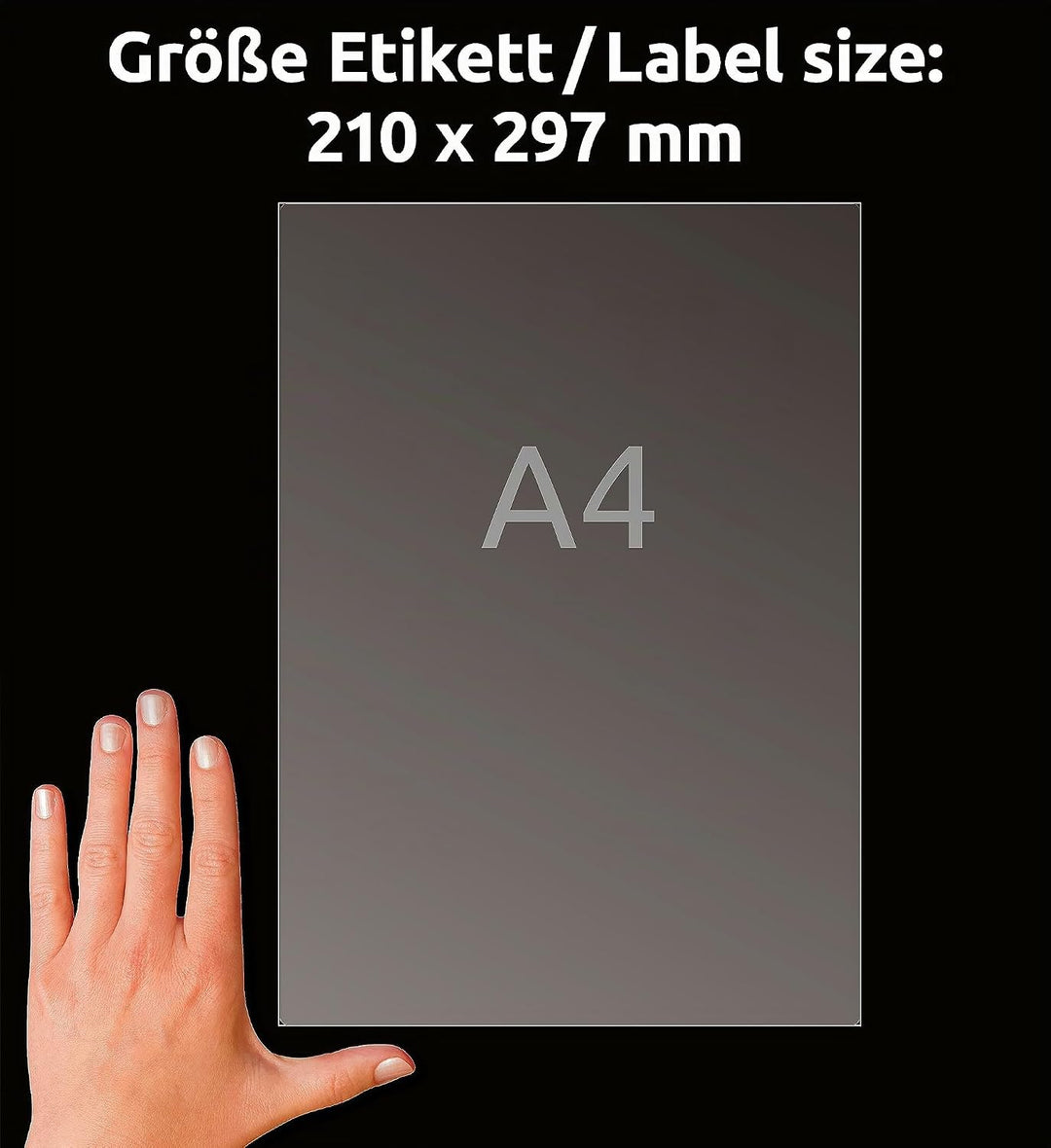 AVERY Zweckform J8567-25 Versandetiketten/Versandaufkleber (25 Etiketten, 210x297mm auf A4, bedruckb
