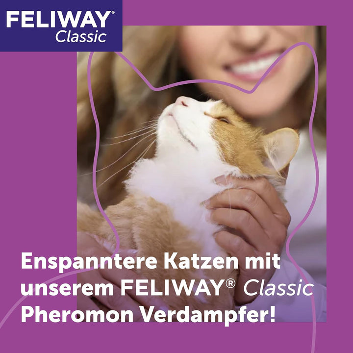 FELIWAY Classic Vorteilspack für Katzen | 3x Nachfüllflakon | Pheromone zur Reduktion von Stressverh