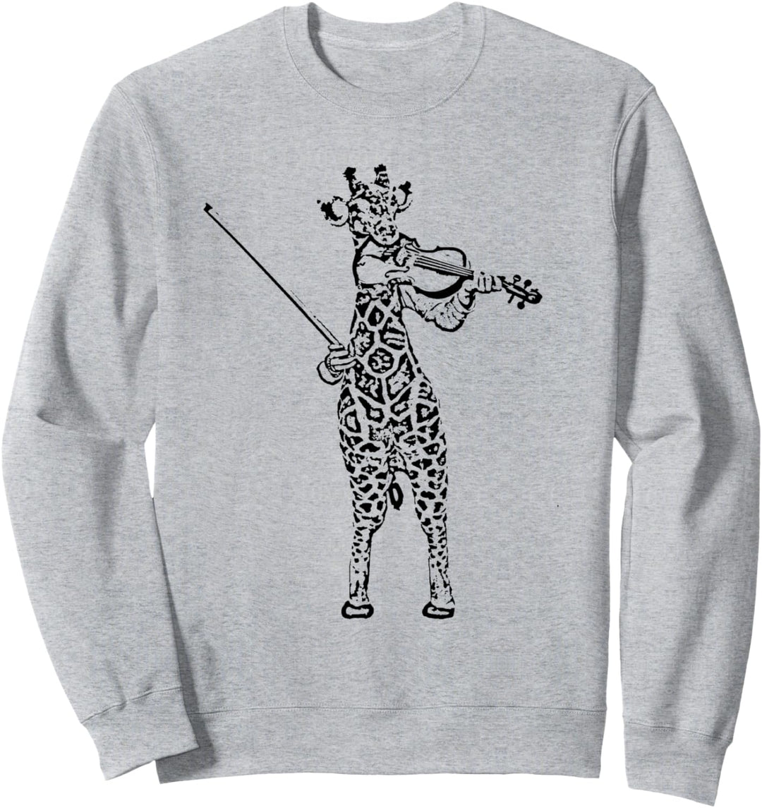 Giraffe mit Violine Sweatshirt
