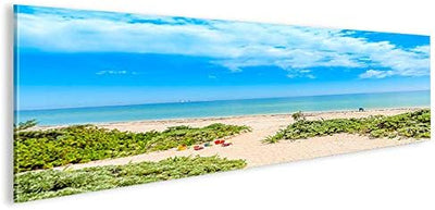 islandburner Bild Bilder auf Leinwand Strand und Meer Panorama XXL Poster Leinwandbild Wandbild Deko