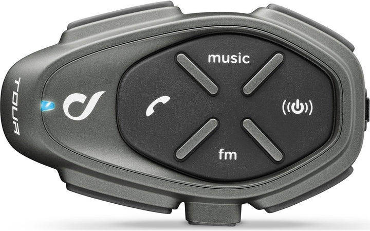 INTERPHONE Tour - Einzelpack - Bluetooth-Kommunikationssystem für Motorräder - Bis zu 4 Reiters, 1,5