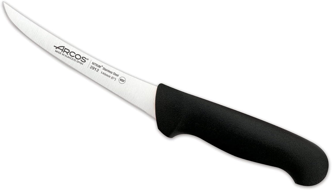 Arcos Ausbeinmesser Curvado Semiflexibel - Edelstahlklinge 140 mm - Schwarzer Polypropylen-Griff - I