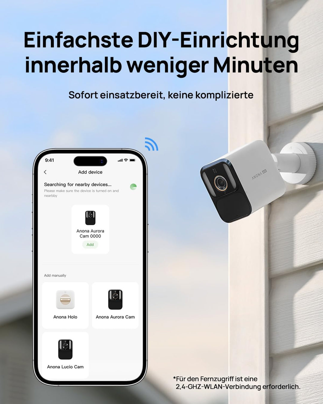 Anona Aurora 4K Solar Überwachungskamera Aussen 2-Pack + Solarpanel | WLAN Kamera Outdoor, 8MP Farb-