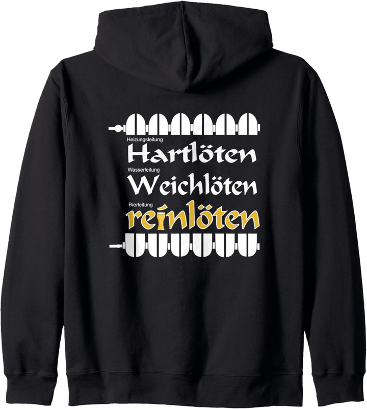 Heizungsbauer löten reinlöten Anlagenmechaniker saufen SHK Kapuzenjacke