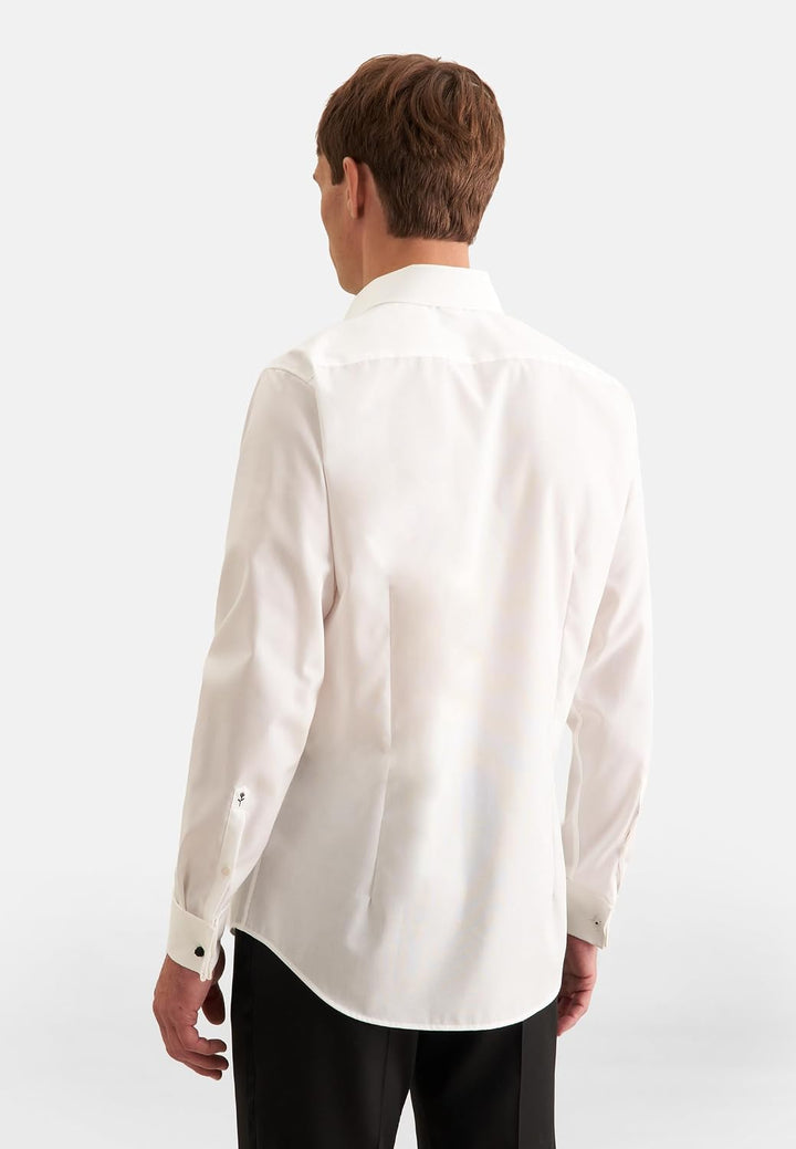 Seidensticker Herren Men Shaped Gala Businesshemd 37 Ecru(021006), 37 Ecru(021006)