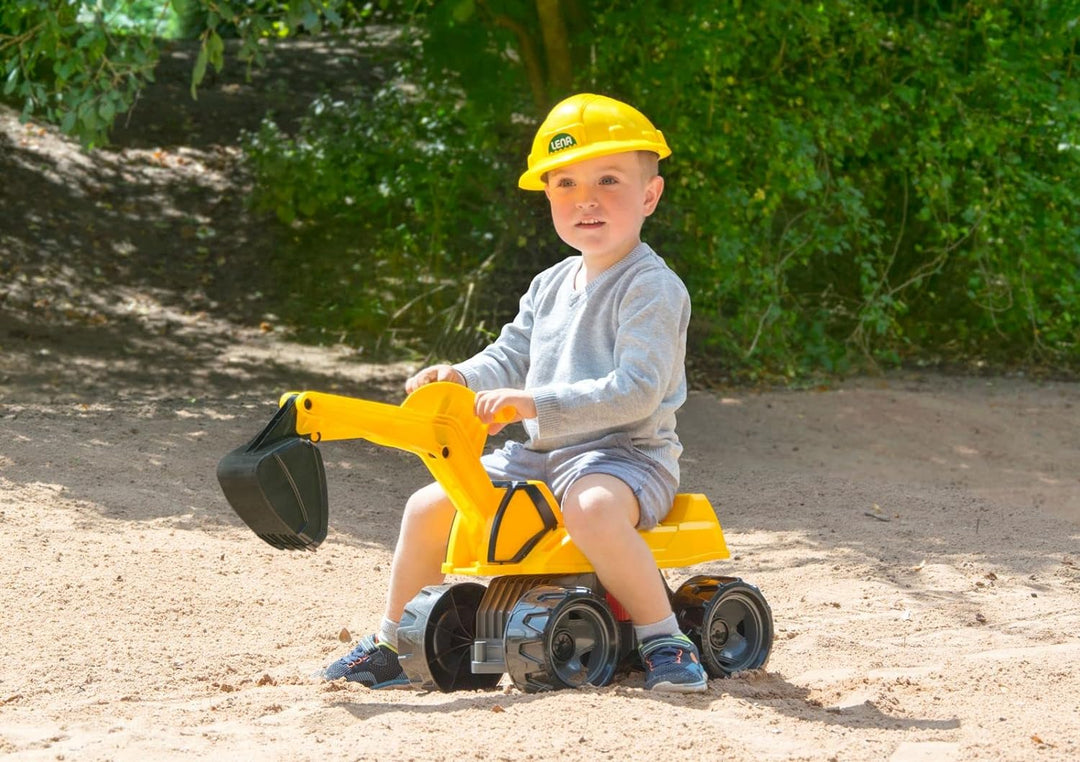 Lena 02144 GIGA Trucks Aufsitz-Bagger Pro X, Starke Riesen Sandbagger ca. 68 cm, 360 Grad Schaufelba