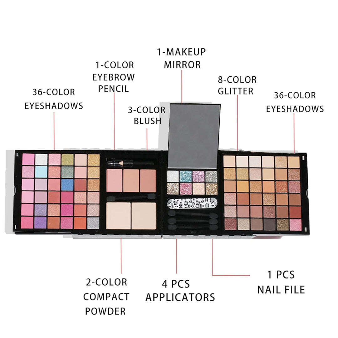 RoseFlower Profi Schminke Set Makeup Paletten Make Up Set Schminkkoffer Teen Make-up-Palette mit Spi