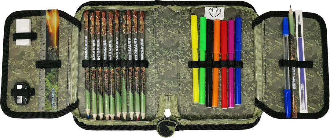 Federmäppchen Federtasche Federmappe Mäppchen Etui 2 Fach Doppeldecker Schüleretui Stifteetui GEFÜLL