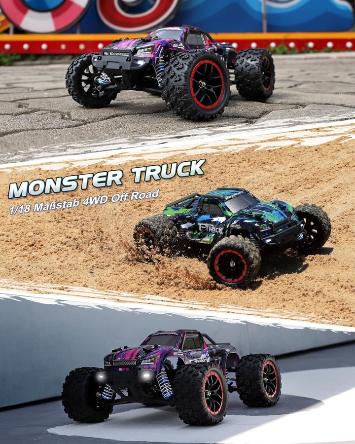 HAIBOXING 1:18 Ferngesteuertes Auto Bürstenlose, 4WD RC Auto 48+km/h Hochgeschwindigkeits RC Monster