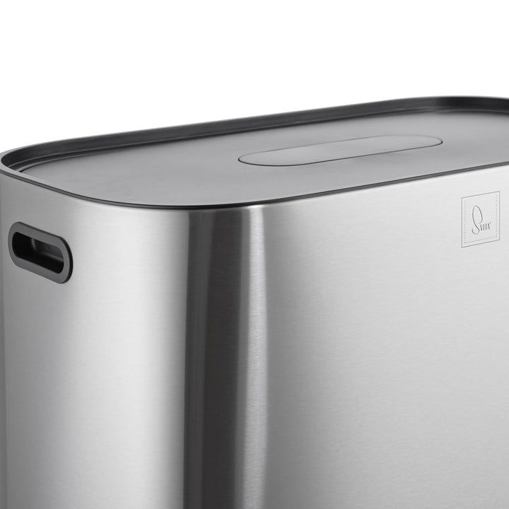 SVITA MLT2X30 Mülleimer 2 x 30 Liter Treteimer Abfalleimer 60 Liter mit 2 Fächern mit zusatz Fach fr