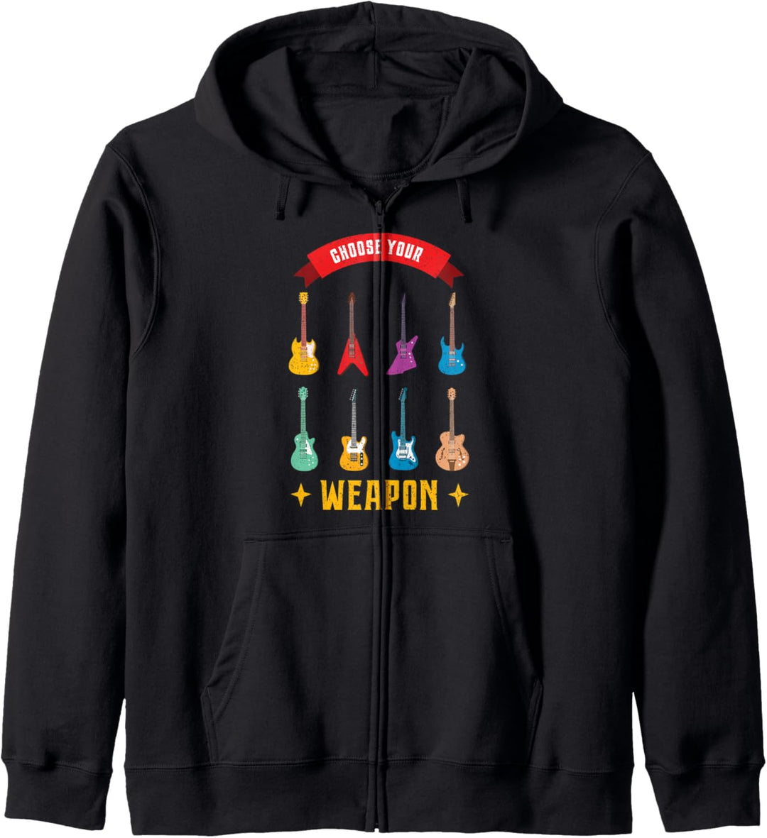 Lustige Gitarre Pick Your Weapon Vintage-Musik-Geschenk Kapuzenjacke