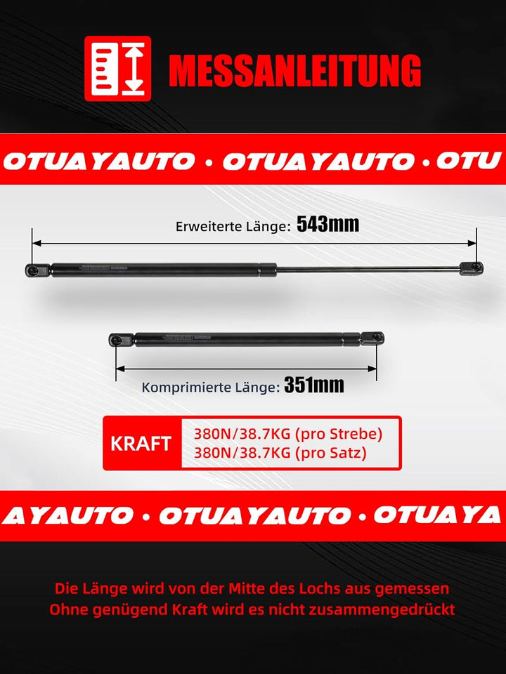 Gasfeder Dämpfer Heckklappe 470 N Kompatibel mit 3er E91 2005-2012, OTUAYAUTO 2 X Heckklappendämpfer