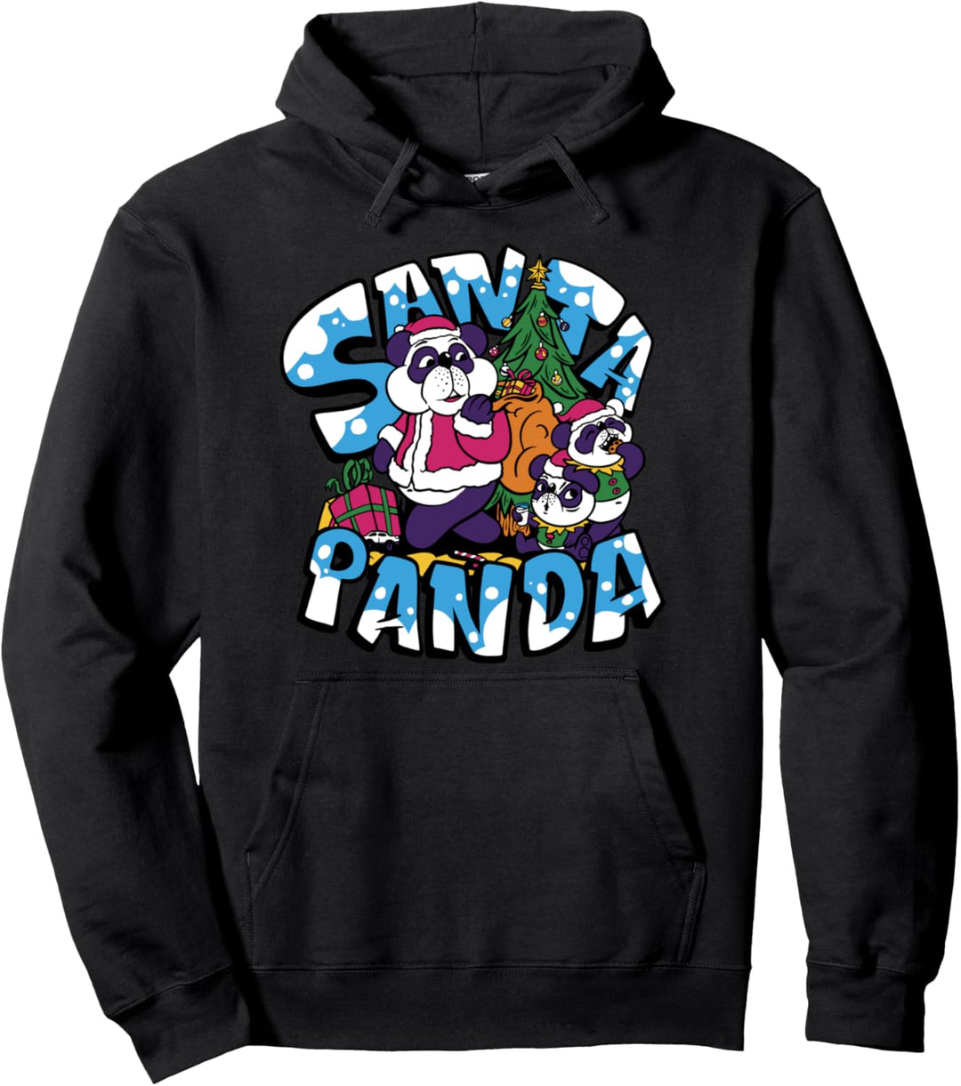 Santa Panda Lustiger Weihnachtsmann Weihnachtszeit Pullover Hoodie