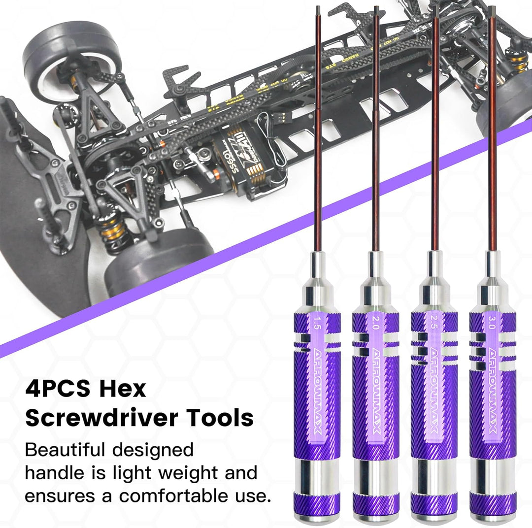 ARROWMAX Sechskant-Schraubendreher-Set für RC-Werkzeuge – Sechskant-Schraubendreher-Set für ferngest