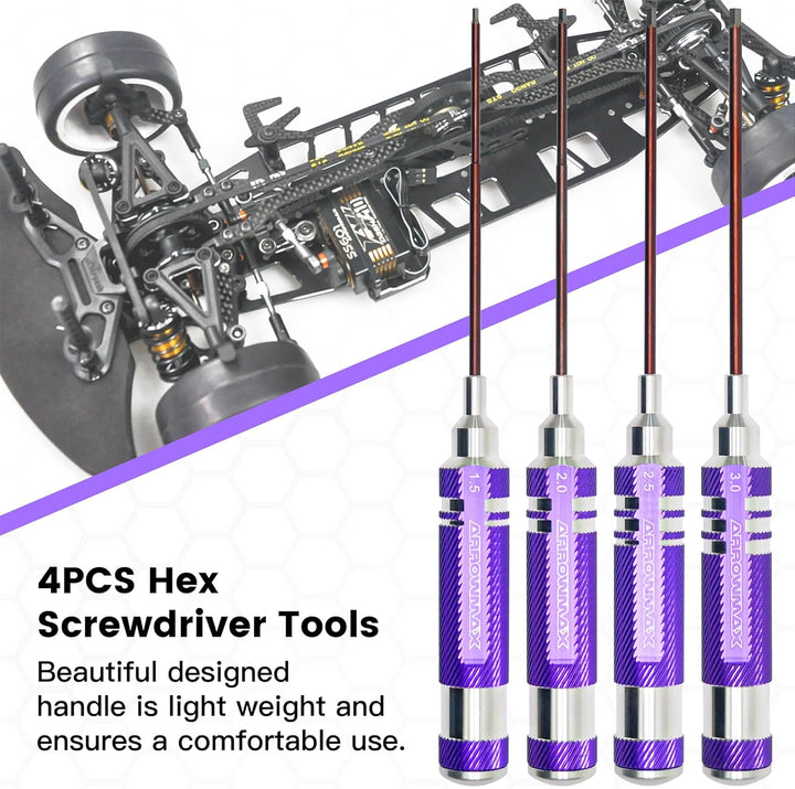 ARROWMAX Sechskant-Schraubendreher-Set für RC-Werkzeuge – Sechskant-Schraubendreher-Set für ferngest