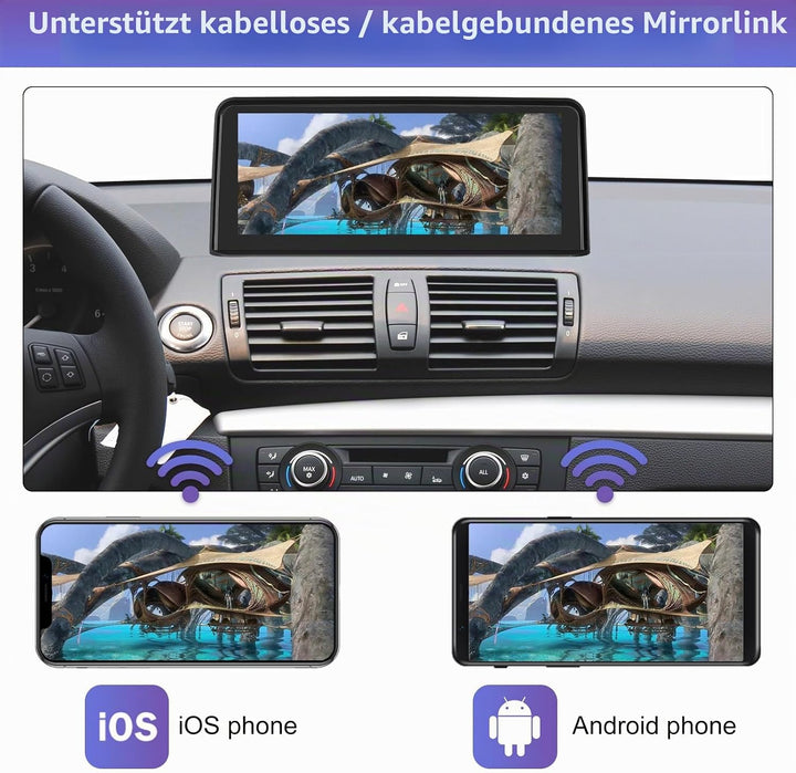 Road Top 10,25 Zoll Autoradio CarPlay für BMW 1er E81/E82/E87/E88 mit CIC