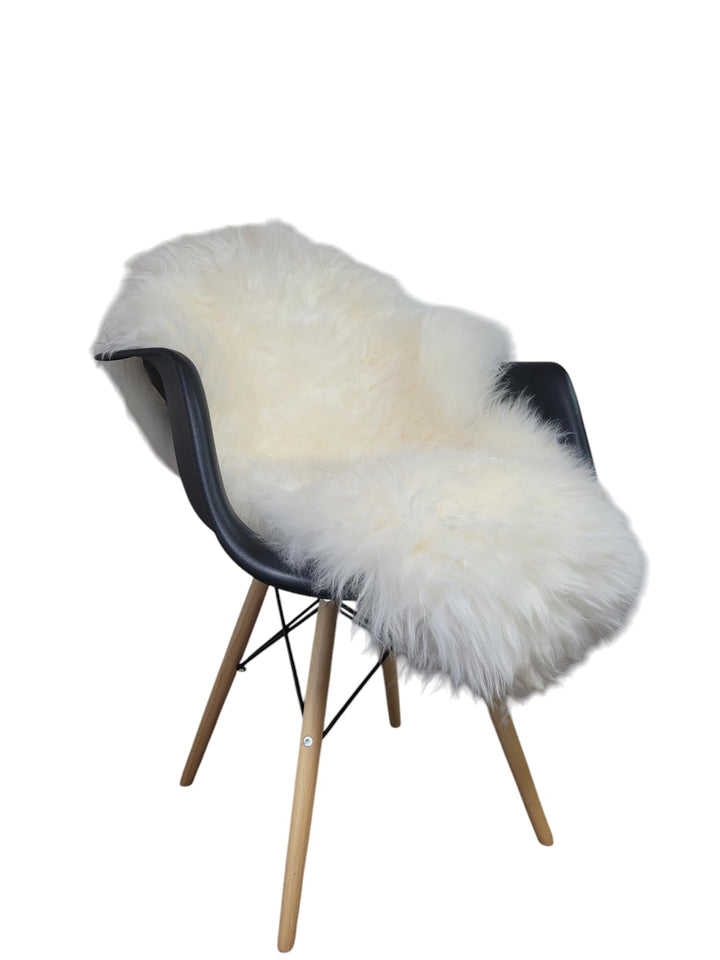 Naturasan Lammfell/Schaffell ökologisch gegerbt, Weiss (120-130 cm mit Nähten) Weiss 120 - 130 cm mi