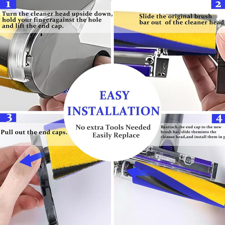 V12 Bürste für Dyson V12 Detect Slim Absolute Bürstenwalze Bürsten, Staubsauger Rolle Ersatzteile, B