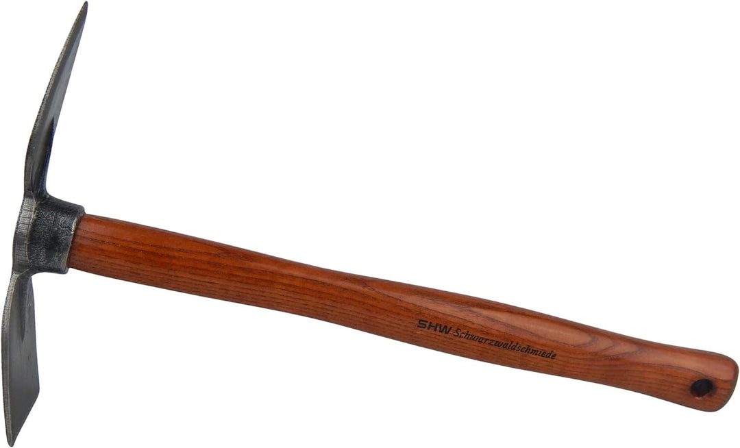 Rex Set Häckchen 3 Zinken + Doppelhacke Breitblatt, Herzblatt - Geschmiedet - mit Stiel 40 cm