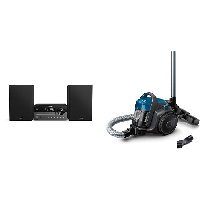 Philips M4505/12 Mini Stereoanlage mit Bluetooth DAB+/UKW Radio & Bosch Staubsauger beutellos Clean´