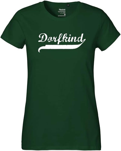 Hellweg Druckerei Damen T-Shirt Dorfkind Vintage Geschenk Oberteil Grösse XS-XXL Bio Baumwolle Fairt