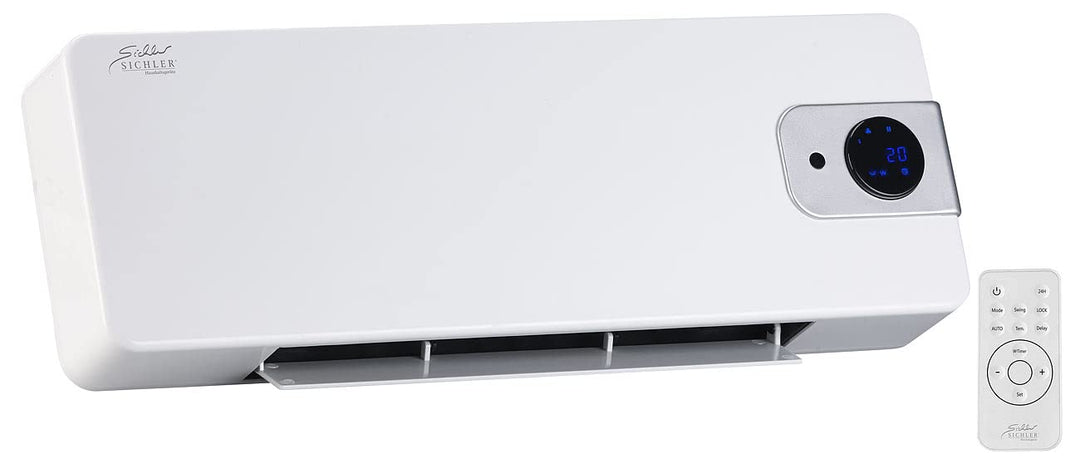Sichler Haushaltsgeräte Wandheizung: Keramik Wandheizlüfter mit digitalem Thermostat, Oszillation, 2