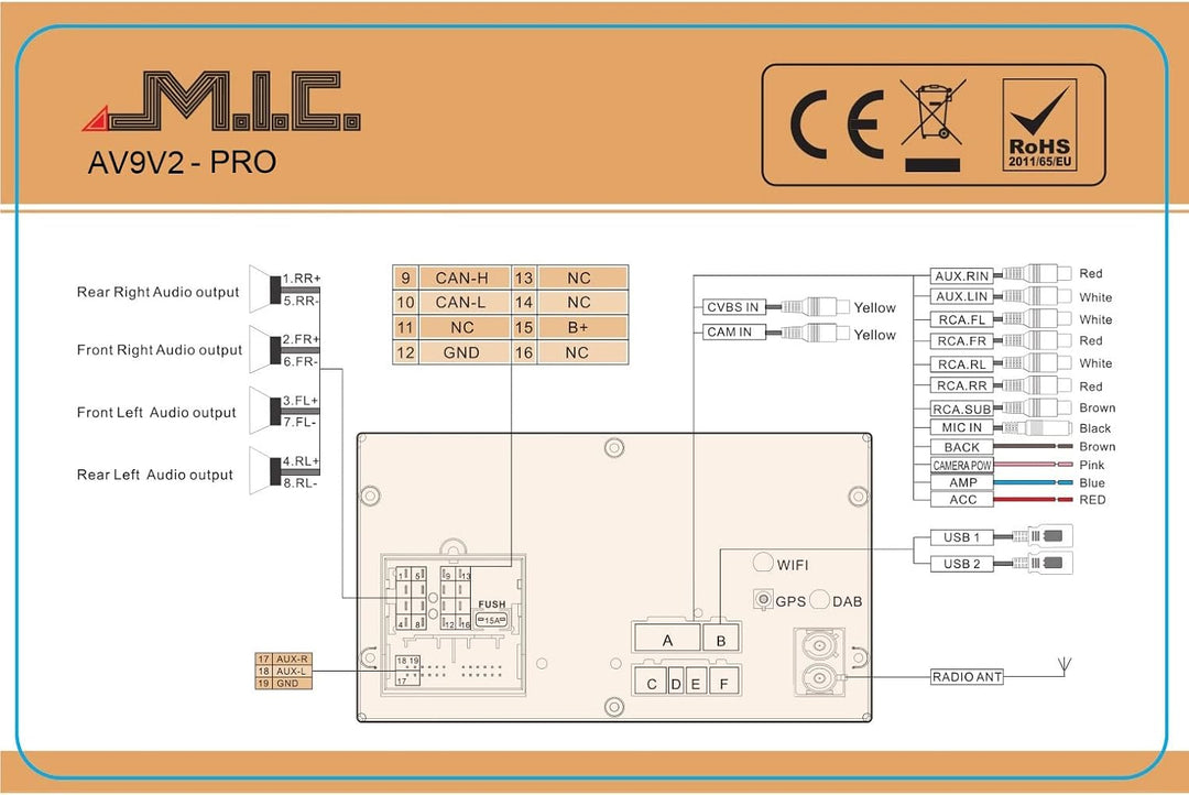 M.I.C. AV9V2-Ultra Android 12 Autoradio mit navi Qualcomm Snapdragon 665 8G+256G Ersatz für VW Golf