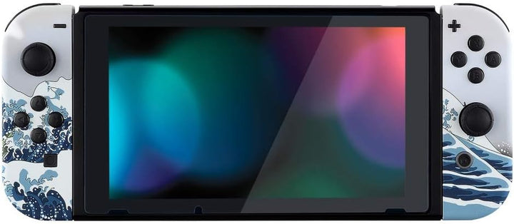 eXtremeRate Hülle Case für Nintendo Switch Joycon/Konsole, Rückgehäuse&Kickstand für Switch Console,