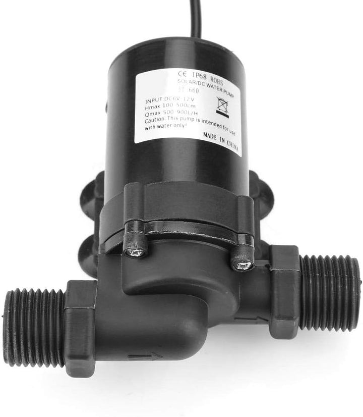 Oumefar 12V DC Solar Hochtemperatur-Wasserpumpe Geräuscharme bürstenlose Tauchpumpe Leckfreie Umwälz