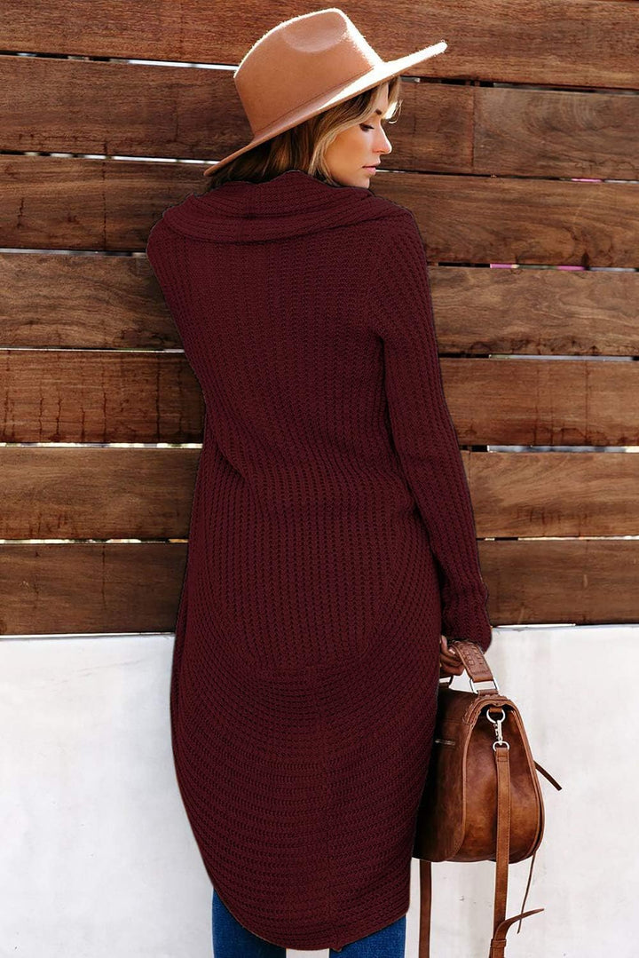 Strickjacke Damen Grobstrick Strickmantel strickcardigan Lange Damen Herbst Winter Casual Open Front