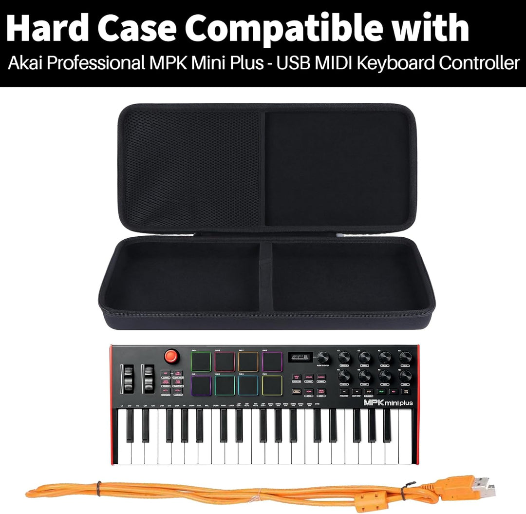 Lebakort Hart Schutz Hülle Etui Tasche für Akai Professional MPK Mini Plus - USB MIDI Keyboard Contr