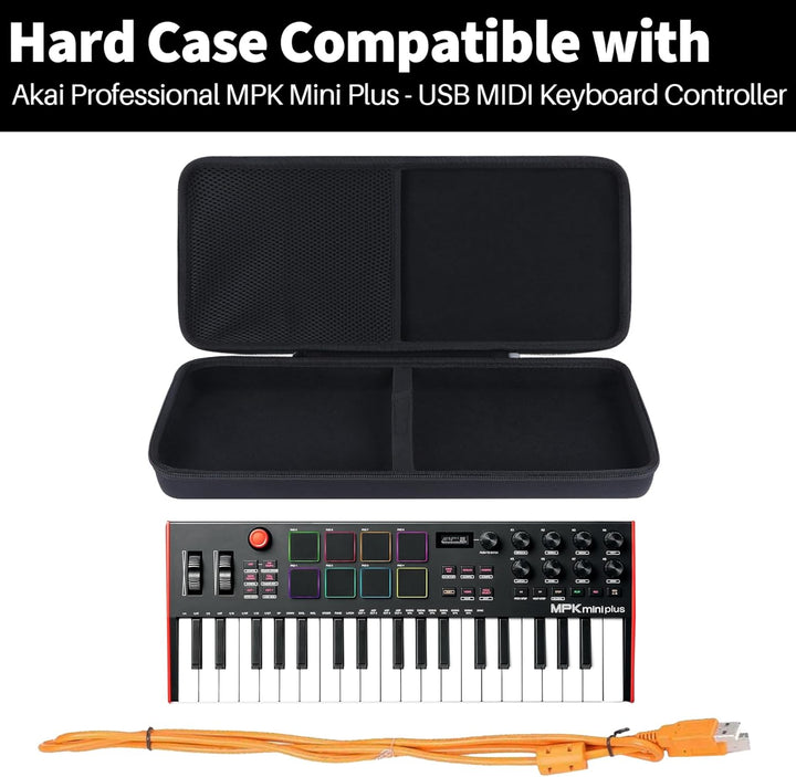 Lebakort Hart Schutz Hülle Etui Tasche für Akai Professional MPK Mini Plus - USB MIDI Keyboard Contr