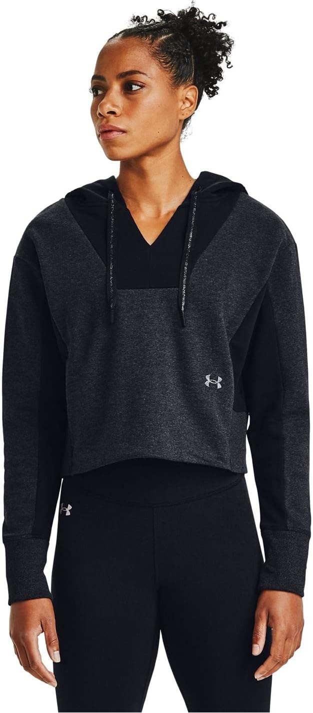 Under Armour Damen Rival Fleece Bestickt Kapuzenpullover Schwarz L