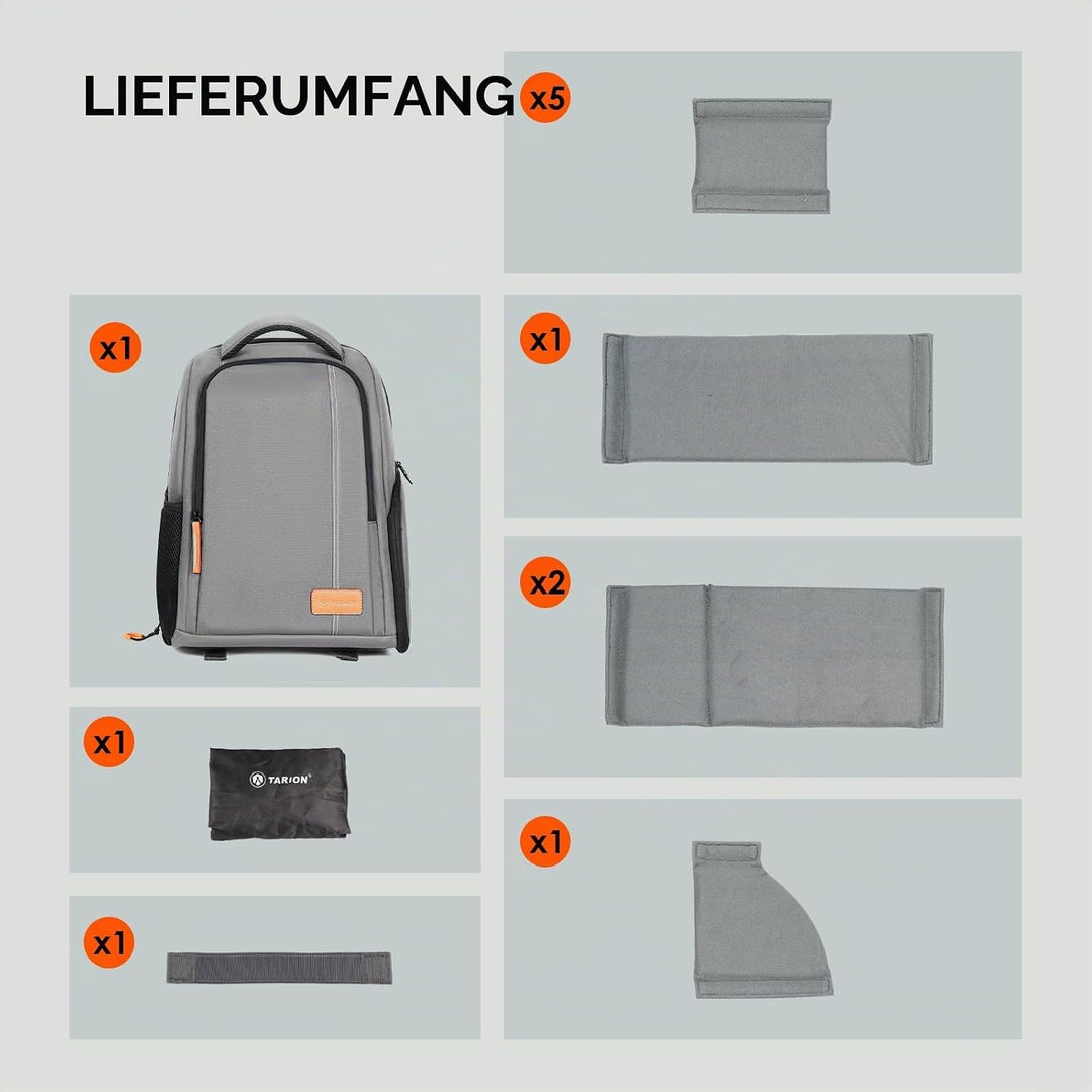 TARION Kamerarucksack Spiegelreflex Fotorucksack Wasserdicht Leicht und Kompakt Klein DSLR Rucksack