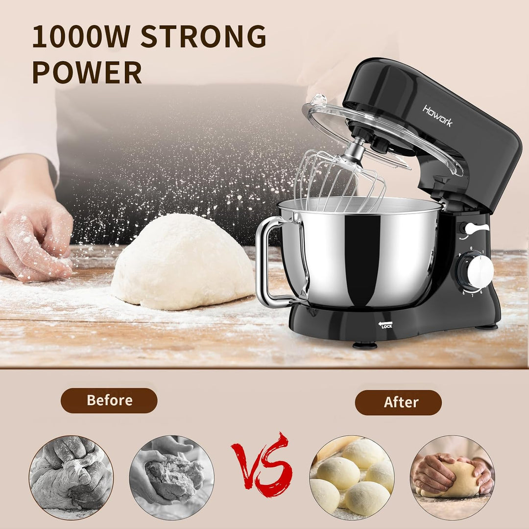 Howork Stand Mixer,1000W 5L 8+P