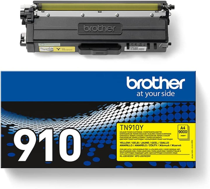 Brother Original Ultra-Jumbo-Tonerkassette TN-910Y gelb (für Brother HL-L9310CDW, HL-L9310CDWT, HL-L