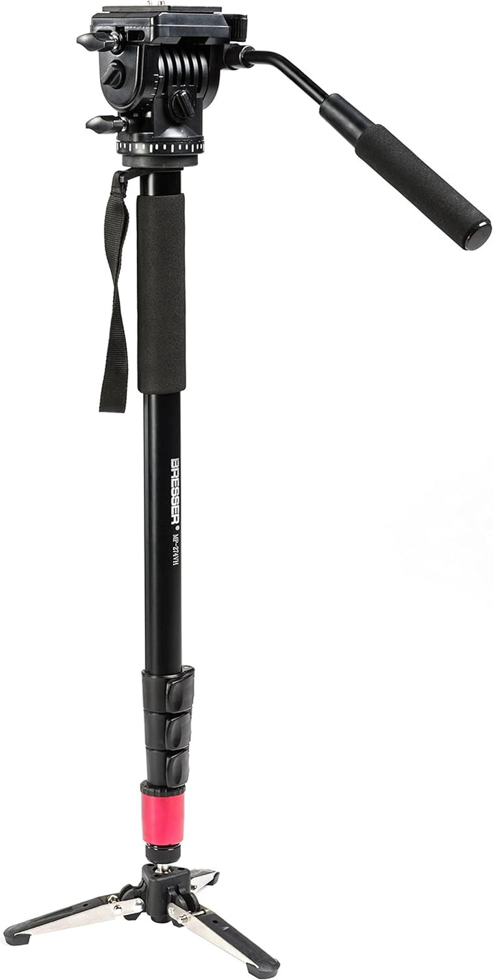 Bresser F002019 MP-274VH Traveler Einbeinstativ mit Standspinne Schwarz